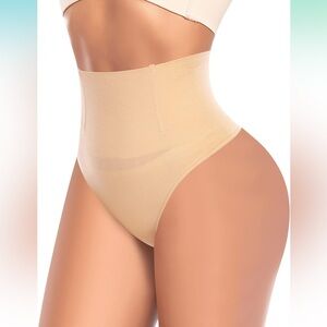Tummy Control Thong Shapewear for Women High Waist Shaping Panties Large